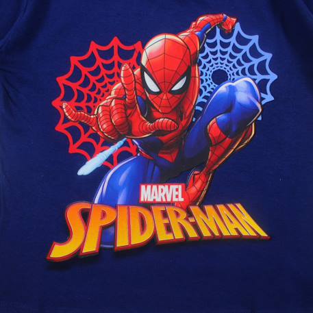 T-shirt manches courtes garçon avec personnage spiderman Marine+Noir 4 - vertbaudet enfant 