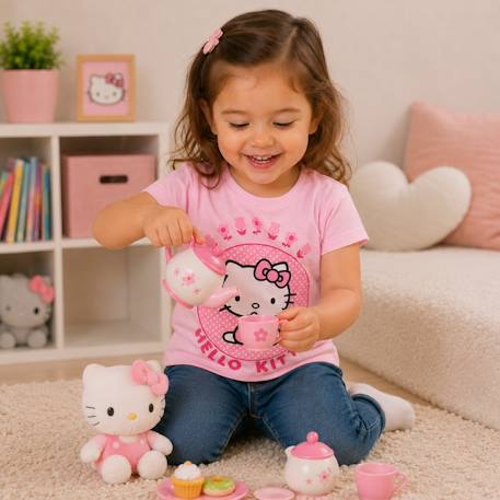 T-shirt enfant pour enfant à motif hello kitty Rose+Rose clair 7 - vertbaudet enfant 