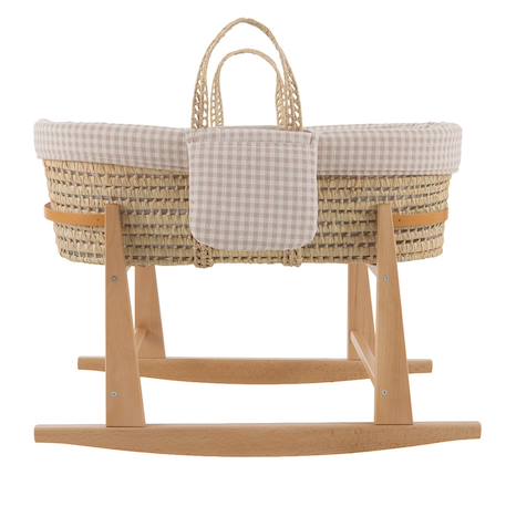 Couffin bébé matelassé avec support en bois Beige 3 - vertbaudet enfant 