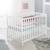Lit bébé pliant sur roulettes à frein fold up Blanc+Bois naturel+Gris taupe 1 - vertbaudet enfant 