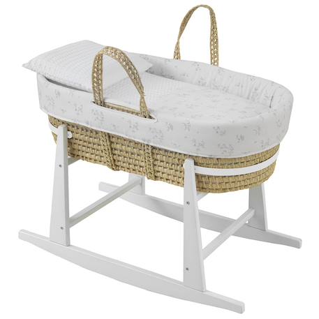 Couffin matelasse + support en bois Ecru/white 2 - vertbaudet enfant 