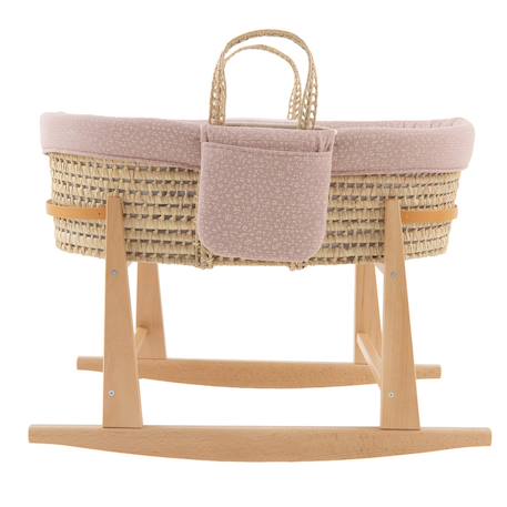 Couffin bébé matelassé avec support en bois Rose 3 - vertbaudet enfant 