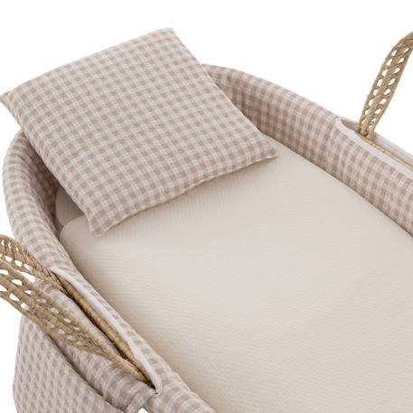 Couffin bébé matelassé avec support en bois Beige 4 - vertbaudet enfant 
