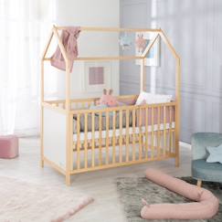 Chambre et rangement-Chambre-Lit bébé cabane évolutif en bois fsc® - lit bébé convertible en lit junior