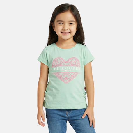T-shirt fille manches courtes avec dessin Blanc+Bleu+Marine+Rose 6 - vertbaudet enfant 