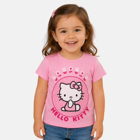 Fille-T-shirt enfant pour enfant à motif hello kitty