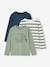 Lot de 3 T-shirts manches longues garçon caramel+lilas+rouille+vert sauge 20 - vertbaudet enfant 