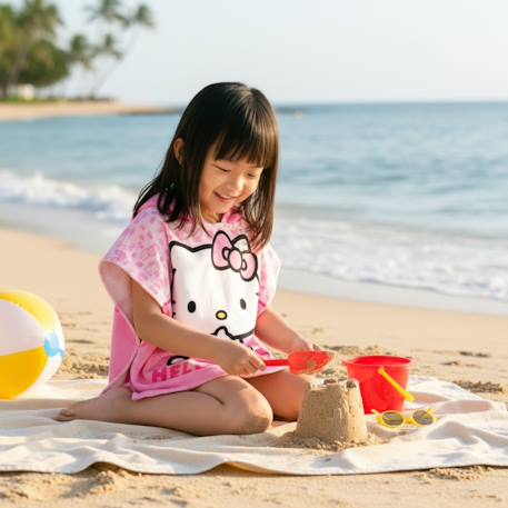 Poncho fille pour enfant à motif hello kitty Rose 2 - vertbaudet enfant 