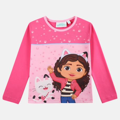 Pyjama fille imprimé manches longues pantalon gabby Rose+Rose clair 5 - vertbaudet enfant 