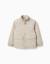 Veste avec doublure et capuche amovible Beige clair+Bleu 2 - vertbaudet enfant 