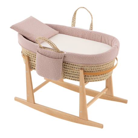 Couffin bébé matelassé avec support en bois Rose 2 - vertbaudet enfant 