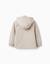 Veste avec doublure et capuche amovible Beige clair+Bleu 3 - vertbaudet enfant 