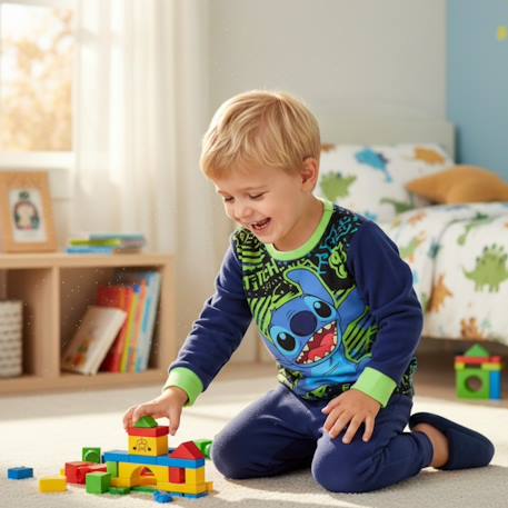 Haut et pantalon de pyjama assorti lilo & stitch Bleu+Marine 8 - vertbaudet enfant 