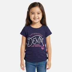 -T-shirt fille manches courtes avec dessin