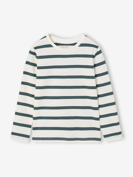 Lot de 3 T-shirts manches longues garçon caramel+lilas+rouille+vert sauge 9 - vertbaudet enfant 