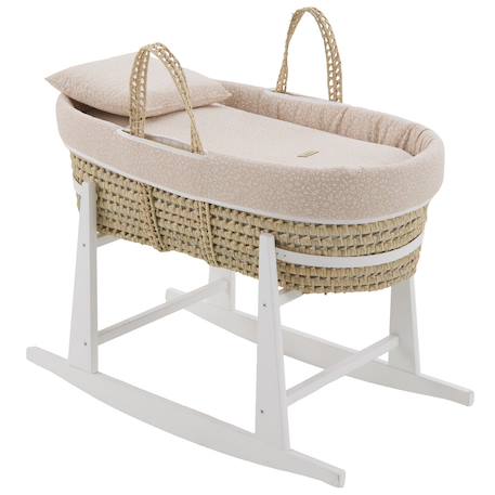 Couffin matelasse + support en bois Rose/blanc 2 - vertbaudet enfant 