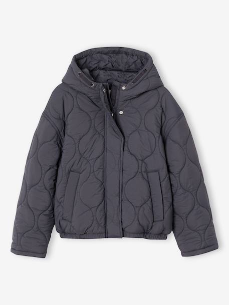 Fille-Manteau-Doudoune légère fille à capuche