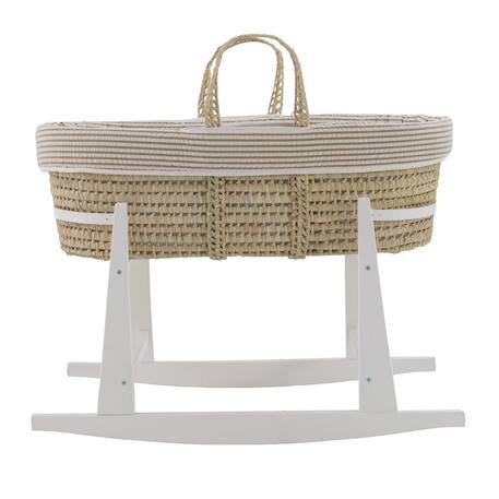 Couffin matelasse + support en bois Beige/blanc 3 - vertbaudet enfant 