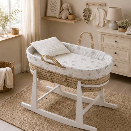 Couffin matelasse + support en bois Beige 1 - vertbaudet enfant 