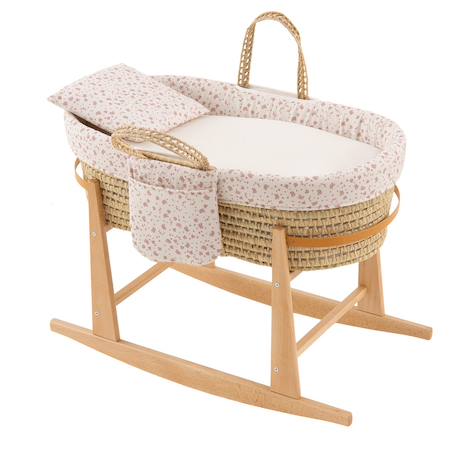 Couffin bébé matelassé avec support en bois Beige 2 - vertbaudet enfant 