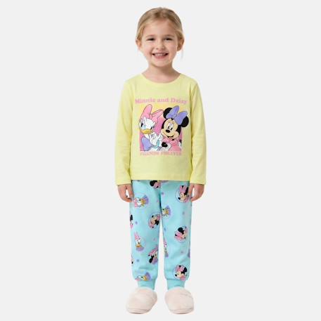 Ensemble enfant rose et pantalon bleu motif personnage minnie Jaune+Rose 1 - vertbaudet enfant 