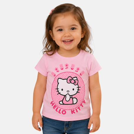 Fille-T-shirt, sous-pull-T-shirt enfant pour enfant à motif hello kitty