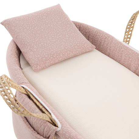 Couffin bébé matelassé avec support en bois Rose 4 - vertbaudet enfant 