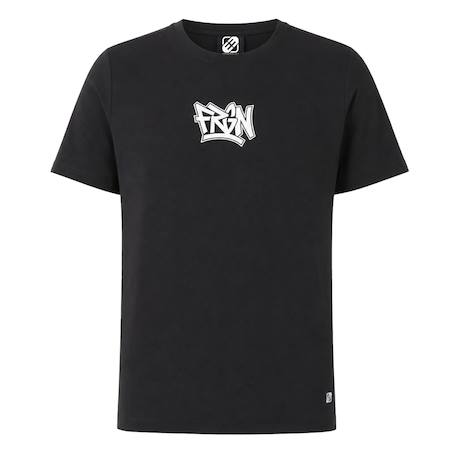 T-shirt garçon junior en coton imprimé devant et dos boris Noir/blanc/jaune 1 - vertbaudet enfant 
