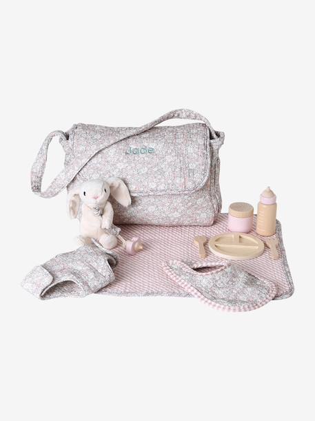 Sac à langer et accessoires personnalisable en bois FSC® Cœur fondant+Marguerite 10 - vertbaudet enfant 
