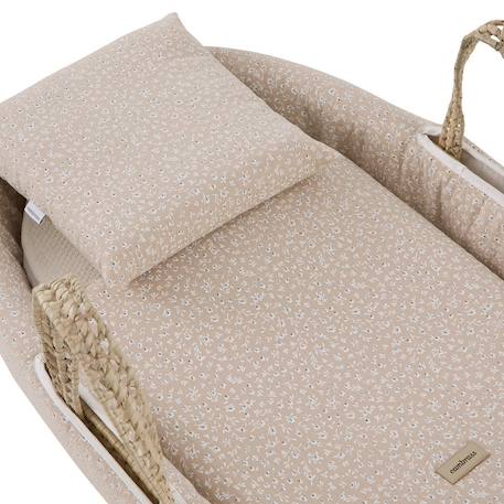 Couffin bébé matelassé avec support en bois Rose/blanc+Rose/naturel 4 - vertbaudet enfant 