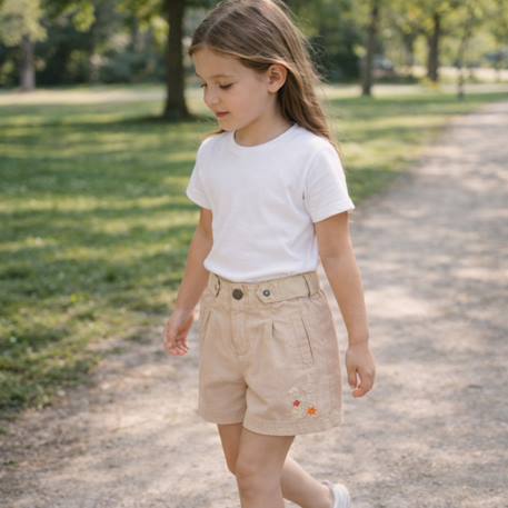 Short fille Kaki+Rose+Saumon 7 - vertbaudet enfant 