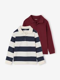 Garçon-T-shirt, polo, sous-pull-Lot de 2 polos garçon manches longues