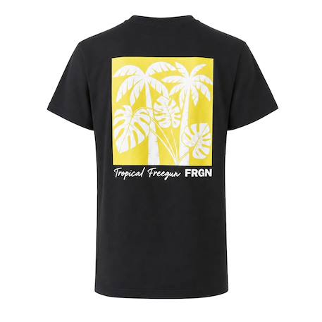T-shirt garçon junior en coton imprimé devant et dos boris Noir/blanc/jaune 2 - vertbaudet enfant 