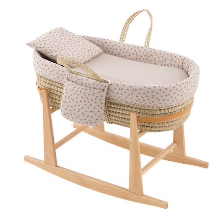 Couffin bébé matelassé avec support en bois Beige 2 - vertbaudet enfant 