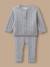 Ensemble grosses côtes bébé Gris chine clair+Vert pastel 1 - vertbaudet enfant 