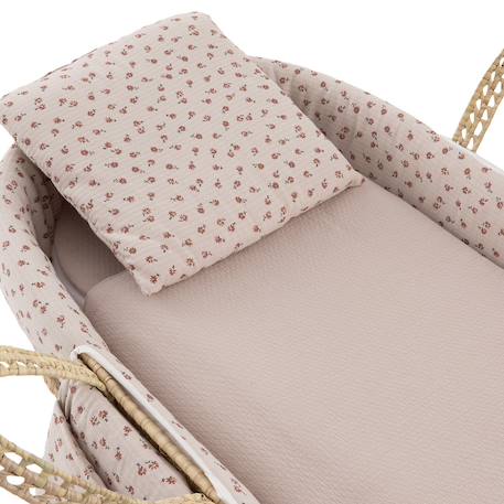 Couffin bébé matelassé avec support en bois Beige 4 - vertbaudet enfant 