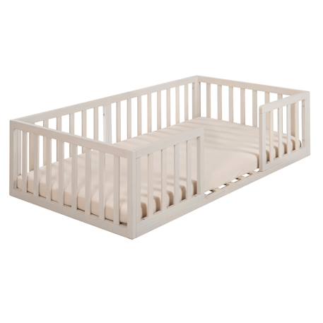 Lit bébé montessori au sol avec protection antichute Beige sable 2 - vertbaudet enfant 