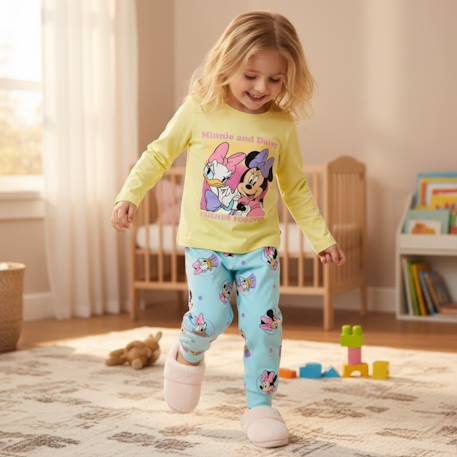 Ensemble enfant rose et pantalon bleu motif personnage minnie Jaune+Rose 2 - vertbaudet enfant 