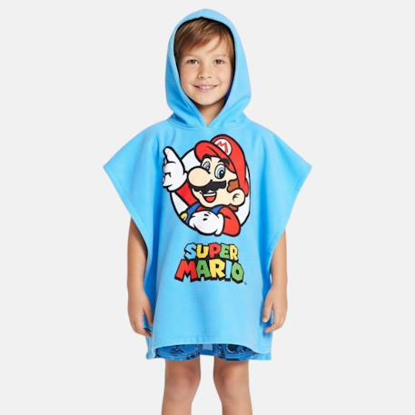 Poncho de bain garçon mario Bleu 1 - vertbaudet enfant 