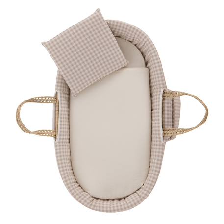 Couffin bébé matelassé avec support en bois Beige 5 - vertbaudet enfant 