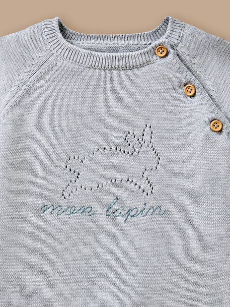 Ensemble laine et coton bébé Gris chine clair 2 - vertbaudet enfant 