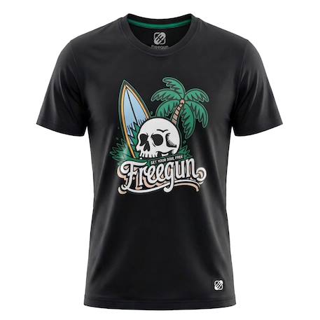 T-shirt junior garçon en jersey imprimé devant soul Noir/bleu/vert/blanc/rose/orange/marron 1 - vertbaudet enfant 