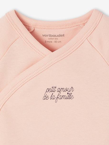 Lot de 5 bodies ouverture naissance rose pâle 10 - vertbaudet enfant 