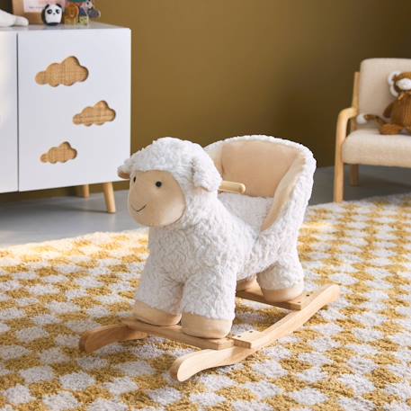 Fauteuil mouton à bascule pour enfant Blanc 4 - vertbaudet enfant 