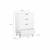 Commode blanche scandinave - floki - chiffonnier avec pieds en bois de sapin, 4 tiroirs, 60x40x90cm Blanc 5 - vertbaudet enfant 