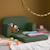 Canapé lit enfant en velours côtelé dépliable, l 90 x p 43 x h 51,5 cm Crème+Kaki 10 - vertbaudet enfant 