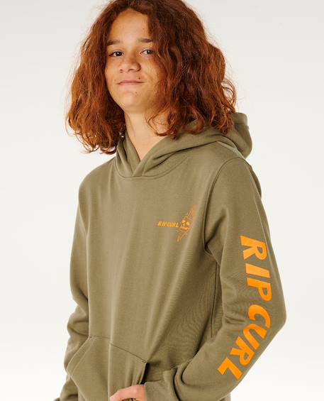 Sweat à capuche eternal shred art garçon Vert surplus 5 - vertbaudet enfant 