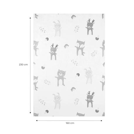 Tapis intérieur enfant blanc imprimé animaux thème automnal - ravon Blanc 6 - vertbaudet enfant 