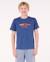 T-shirt à manches courtes surf revival logo enfant Bleu marine clair 1 - vertbaudet enfant 