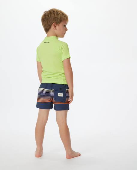 T-shirt enfant anti-uv à manches courtes brand wave Citron vert+Eucalyptus bleu 2 - vertbaudet enfant 